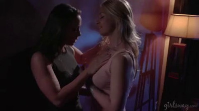 Anonymous lesbian sex in bed