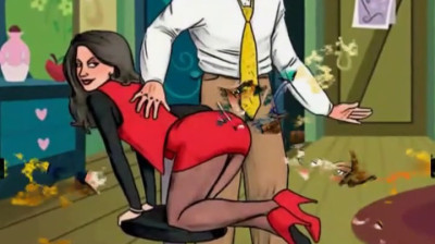 Ass spanking toons