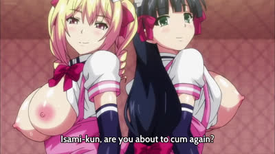 Hentai massage threesome lucky teen boy