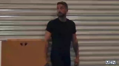 Warehouse worker fucks his customer
