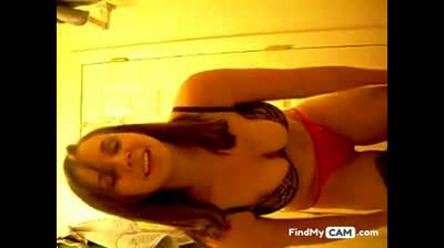 Bikini Change and Fingering on Webcam