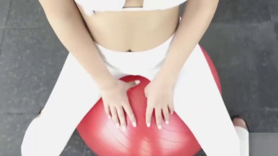 Fitness Schlappe in Weißer Leggings