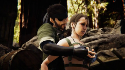Solid Snake si rilassa con una donna tettona