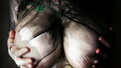 Big-Bodied Blonde Goth Babe's Solo Cam Show