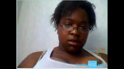 Black Amateur Shows Off Her Big Breasts on Webcam