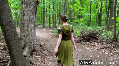 Cosplay Teen Sucks Your Cock Outdoors!