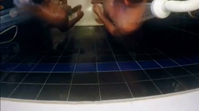 Daddy's Interracial Bareback Shower Fuck