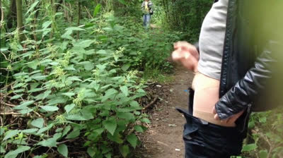 Old Young Crossdresser Fun Outdoors