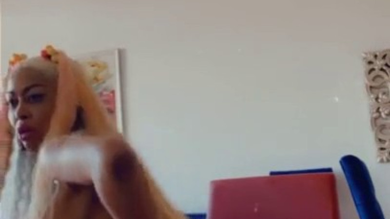 Moriah Mills in the privacy of her webcam