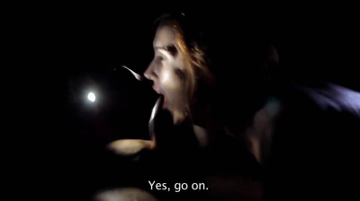 French babe getting a threesome in the middle of the night
