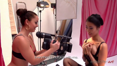 Two French women sharing pleasure