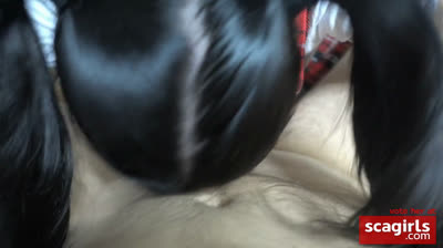 Japanese Schoolgirl Anal with Big White Cock