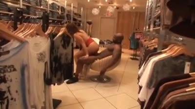 Ghetto mom gets fucked hard in back of store