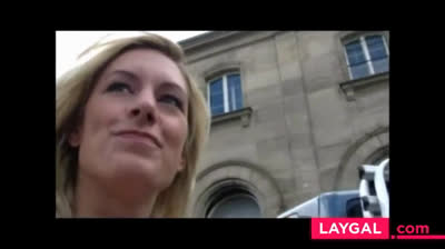 German Amateur Blonde's First User Date Blowjob