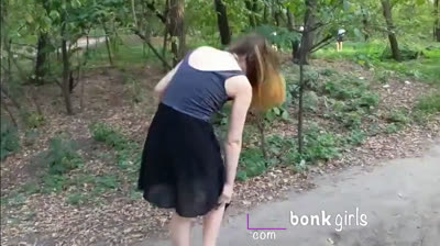 Naked Russian Amateur Flashes in Public Park
