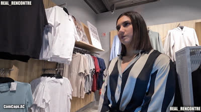 A French Girl Fucked In The Fitting Room By 2 Guys