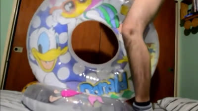 Twink Orgasms Hard Humping His Inflatable Sex Toy