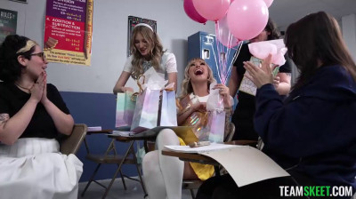 Horny student milks principal