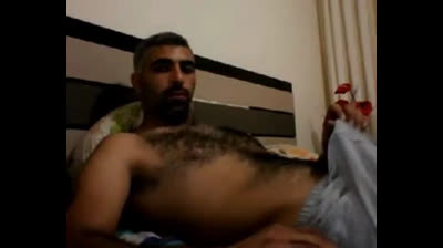 Hairy Horny Daddy Strokes His Big Cock