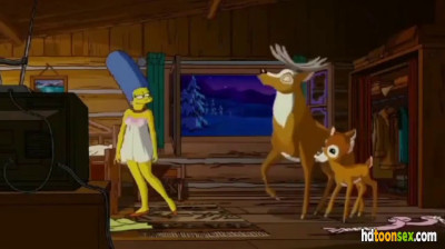 The Simpsons fucking in the cabin