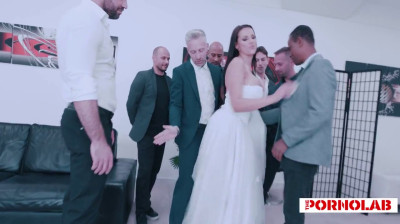 Die Braut bei Gangbang-Debüt