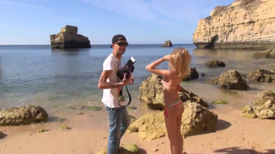 Fucking Erica's ass on the beach