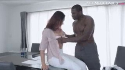 Chanel Playing With BBC In The Office
