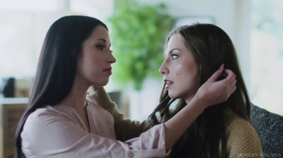 Elegant lesbians pleasuring themselves