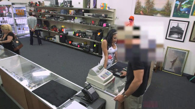 Busty Latina caught hocking stolen phones