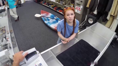 Little redhead needs money to get her boyfriend out of jail