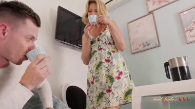 Fucks Her Stepson Over Coffee
