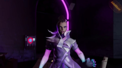 Overwatch sesso con Sombra scopata e masturbata