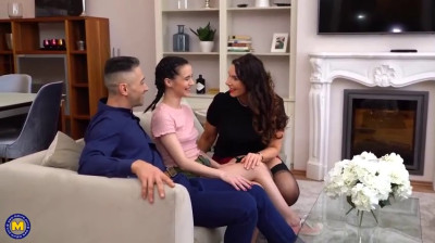 Josephine james & nikki fox this old and young threesome gets completely wild
