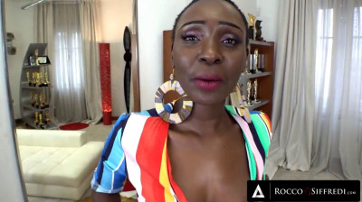 Ebony beauty facing Italian Stallion