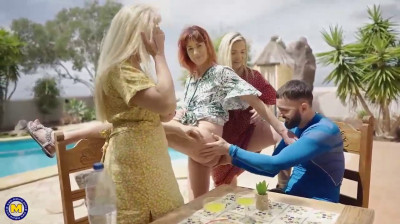 New Sandy Big Boobs Three Hot German Milfs Have An Outside Groupsex Party Under The Sun With One Lucky Guy