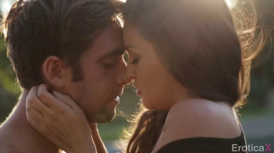 Romantic sex with a spectacular brunette