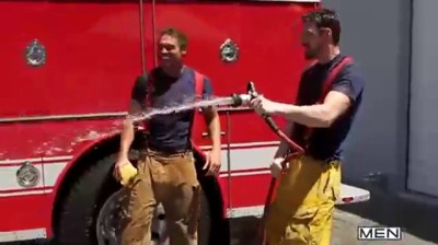 Five firefighters in action