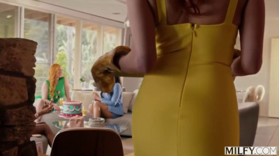 Thirsty housewife devours a worker's cock