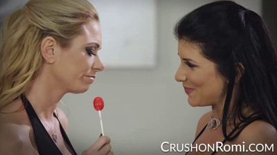 Lesbian hookup between busty milfs