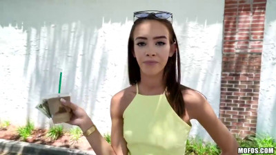 Charity gets fucked outdoors