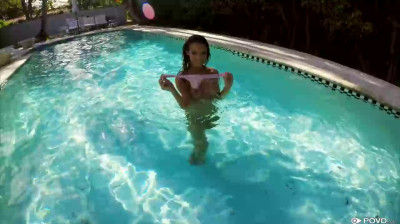 Charity gets fucked in the pool