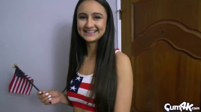 Eliza gets creampied on 4th of july
