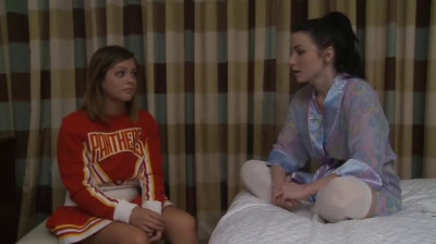 Two horny cheerleaders in bed