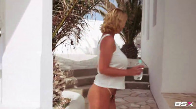 Leigh Darby masturbating covered in oil