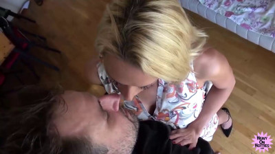 Tall Dutch blonde sodomized by chubby French guy