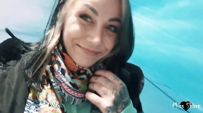 Dutch woman masturbates in an airplane bathroom