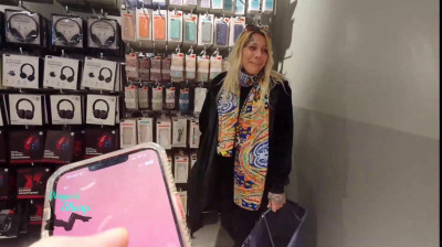 Dutch woman using vibrator in public