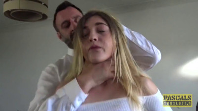 Hardcore threesome sex for this young hottie
