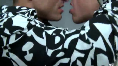 Wild gay sex in the office