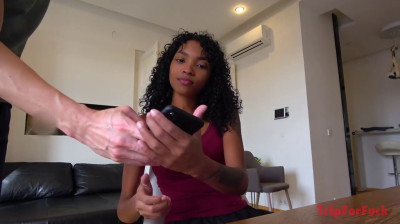 Colombian black girl with firm tits fucking at home